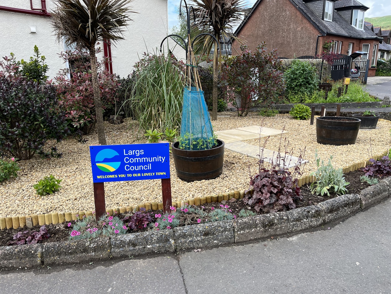 Largs Community Garden - Event boards to be placed on paved area