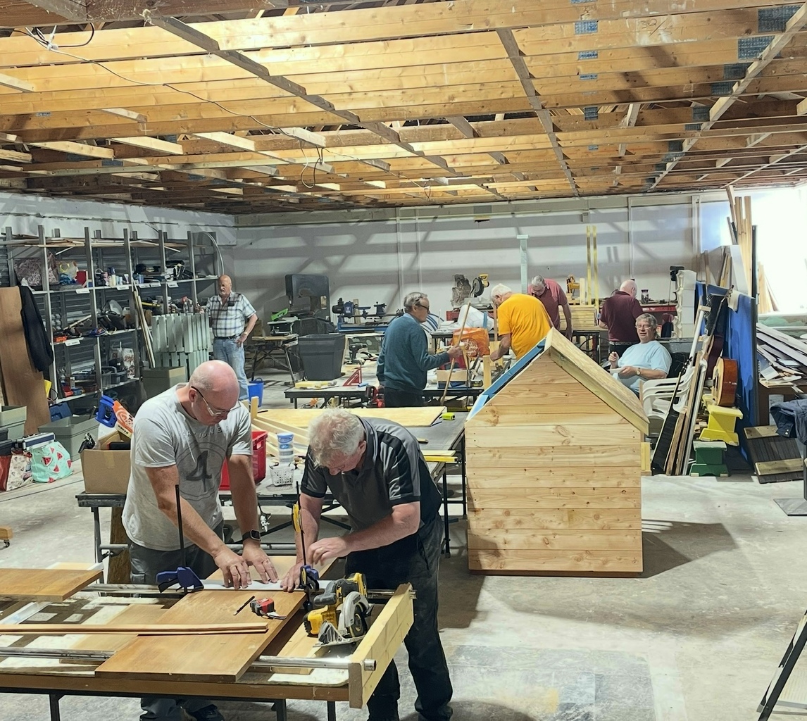 Wood men at work in the workshop