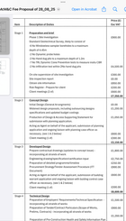 Architects cost breakdown. Stage 1 only refers