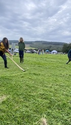 Scything  Tuition at the 2025 Arran Show