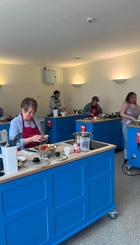 Some cooking class participants