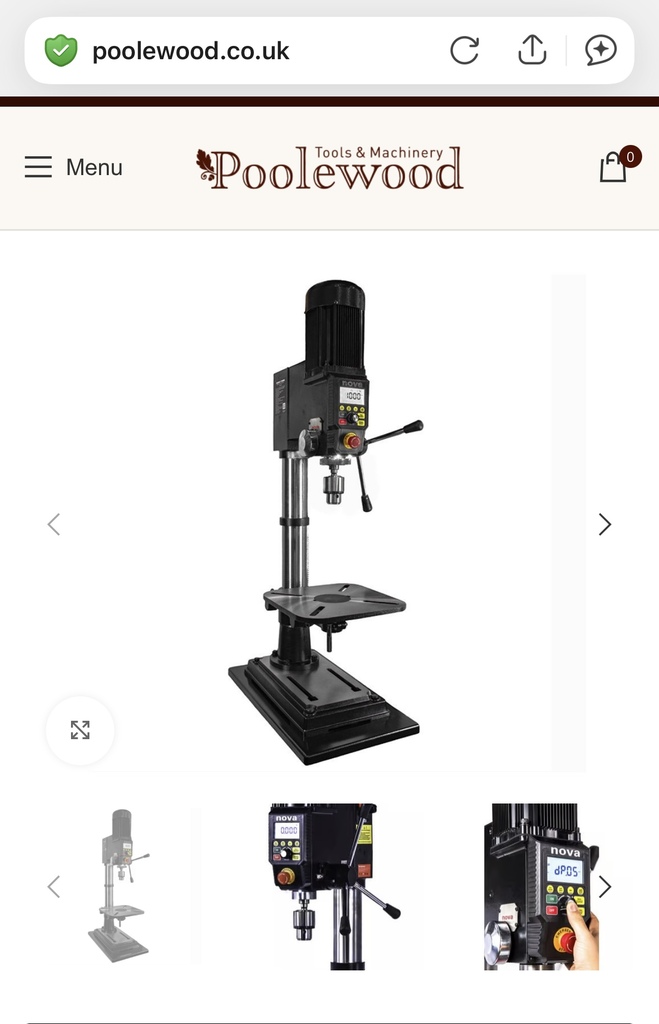 Nova Viking drill press, bench mounted. 