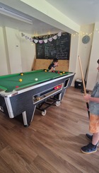 Saturday afternoon family game of pool.  