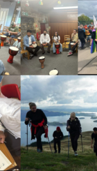 Photos of the different activities with them